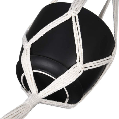 Macrame Plant Hangers, Hanging Planters Set of 3 with 3 Hooks, Hanging Planters for Indoor and Outdoor Plant Décor, (Same Size)