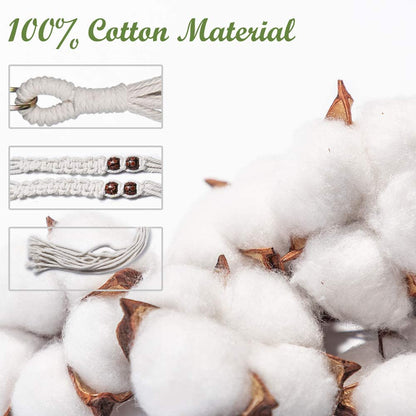 Macrame Plant Hangers, Hanging Planters Set of 3 with 3 Hooks, Hanging Planters for Indoor and Outdoor Plant Décor, (Same Size)