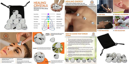 Healing Crystals Rainbow Moonstone Tumbled Stones- Healing Stones and Crystals for Beginners- 8 Piece Real Crystals and Healing Stones - Tumbled Crystals for Witchcraft (8, Rainbow Moonstone)